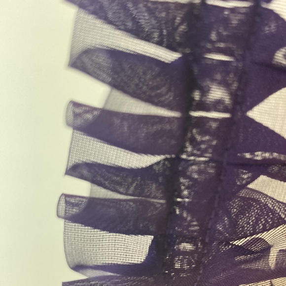 Chiffon Ruffle Trim Plum Dark Purple Sewing Ribbon Apparel Crafts 1.5" 5… - Picture 5 of 13